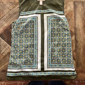 Banana Republic Geometric Pattern Sleeveless Top